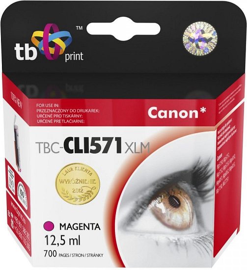 Ink. kazeta TB kompat. s Canon CLI-571XL MA Magent