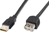 Kabel USB prodlužovací A-A, 5 m, černý
