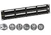 19" Patch panel Solarix 48 x RJ45 CAT6 UTP černý