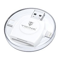 VIKING ČTEČKA PAMĚŤOVÝCH KARET V4 USB3.0 4V1 bílá