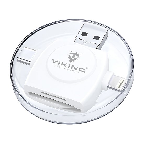 VIKING ČTEČKA PAMĚŤOVÝCH KARET V4 USB3.0 4V1 bílá