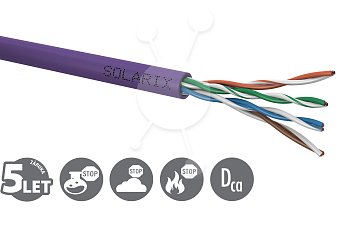 Instalační kabel Solarix CAT5E UTP LSOH 1000m/špul
