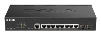 D-Link DGS-2000-10P Managed PoE switch, 8x GbE PoE+, 2x SFP, PoE 65W, fanless