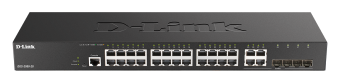 D-Link DGS-2000-28 Managed switch, 24x GbE, 4x RJ45/SFP, fanless