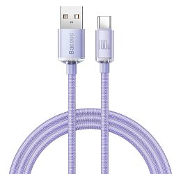 Baseus CAJY000501 Crystal Shine Series Datový Kabel USB - USB-C 100W 2m Black