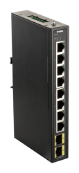D-Link DIS-100G-10S Průmyslový Gigabit unmanaged switch, 8 GbE, 2 SFP