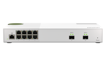 QNAP řízený switch QSW-M2108-2C (8x 2,5GbE RJ45 a 2x kombinované 10GbE SFP+ / RJ-45)