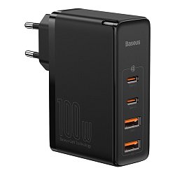 Baseus CCGP100201 GaN5 Pro Fast Nabíječka USB + 2xUSB-C 140W Black