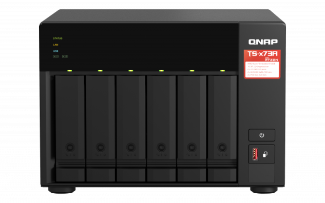 QNAP TS-673A-8G (Ryzen 2,2GHz / 8GB RAM / 6x SATA / 2x M.2 NVMe slot / 2x 2,5GbE / 2x PCIe / 4x USB)