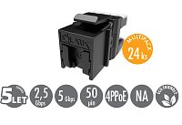 MULTIPACK 24 ks - rychlozařezávací keystone Solarix CAT6 UTP RJ45 černý pro kleště MULTIPACK 24 ks - rychlozařezávací keystone Solarix CAT6 UTP RJ45 černý pro kleště