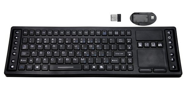 SK312BL – Průmyslová silikonová antibakteriální klávesnice podsvícená, CZ, USB, IP68