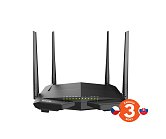Tenda V12 VDSL2/ADSL WiFi AC Gb Router 1200Mb/s, Profile 35b, 1x DSL, 1x GWAN, 3x GLAN,1x USB,CZ app