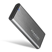 AXAGON EEM2-SG2, USB-C 3.2 Gen 2 - M.2 NVMe & SATA SSD kovový RAW box, bezšroubkový, stříbrný AXAGON EEM2-SG2, USB-C 3.2 Gen 2 - M.2 NVMe & SATA SSD kovový RAW box, bezšroubkový, stříbrný