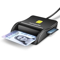 AXAGON CRE-SM3SD, USB-A FlatReader čtečka Smart card (eObčanka) + SD/microSD/SIM, kabel 1.3 m AXAGON CRE-SM3SD, USB-A FlatReader čtečka Smart card (eObčanka) + SD/microSD/SIM, kabel 1.3 m