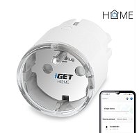 iGET HOME Power 1 - WiFi chytrá zásuvka 230V, samostatná, měření spotřeby, 3680W, 16 A