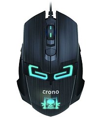 Crono CM647 - optická  herní myš, USB konektor, rozlišení 800/1200/1600 DPI , modré podsvícení