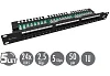19" Patch panel Solarix 24xRJ45 CAT5E UTP vyvazovací lišta
