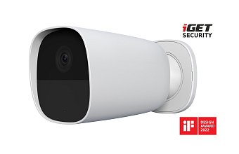 iGET SECURITY EP26 White - WiFi bateriová FullHD kamera, IP65, samostatná i pro alarm M5-4G a M4, CZ