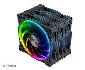 přídavný ventilátor Akasa SOHO AR LED 12 cm RGB 3 ks přídavný ventilátor Akasa SOHO AR LED 12 cm RGB 3 ks