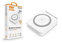 Bezdrátová nabíječka ALIGATOR Mag-Book 2v1, určeno pro MagSafe a nabíjení Apple Watch, 15W, bílá