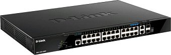 D-Link DGS-1520-28MP 20 ports GE PoE + 4 ports 2.5 GE PoE + 2 10GE ports + 2 SFP+ Smart Man. Switch