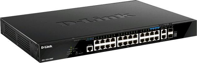 D-Link DGS-1520-28MP 20 ports GE PoE + 4 ports 2.5 GE PoE + 2 10GE ports + 2 SFP+ Smart Man. Switch