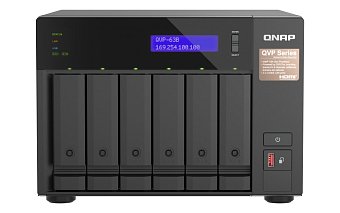 QNAP NVR QVP-63B (4core 4,3GHz, 16GB RAM, 6xSATA, 2xGbE, 2xM.2 NVMe Gen4, 2xPCIe, kamery: 8 (max 36)