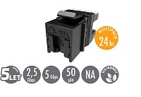 MULTIPACK 24 Keystone Solarix CAT5E UTP RJ45 černý pro kleště