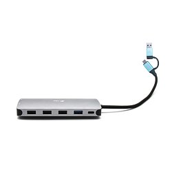 i-tec USB 3.0/USB-C/TB3 3x Display Metal Nano Dock with LAN, PD 100W