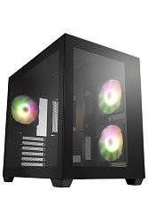 FSP/Fortron ATX Midi Tower CMT380A Black; 3xA.RGB