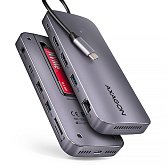 AXAGON HMC-12GM2, USB 10Gbps hub, 3x USB-A, USB-C, HDMI, DP, RJ-45 GLAN, M.2, SD/mSD, audio, PD AXAGON HMC-12GM2, USB 10Gbps hub, 3x USB-A, USB-C, HDMI, DP, RJ-45 GLAN, M.2, SD/mSD, audio, PD