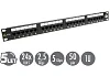 19" Patch panel Solarix 24 x RJ45 CAT6 UTP černý