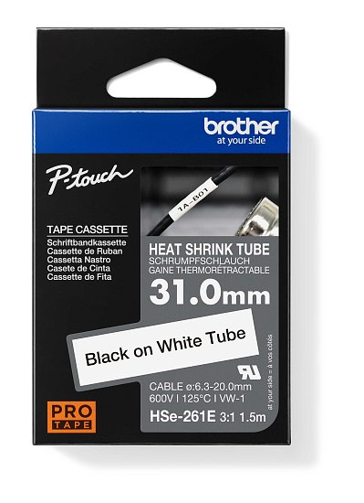 HSe-261 - černý tisk na bílé, šířka 31,0mm