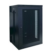 Skříň SmartRack 18U, hloubka pro přepínače, montáž na stěnu