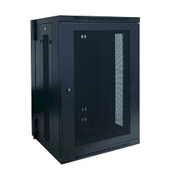 Skříň SmartRack 18U, hloubka pro přepínače, montáž na stěnu