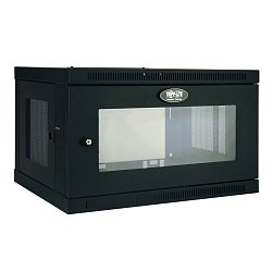 Skříň SmartRack 6U, Mini Rack, hloubka pro přepínače, prosklené dveře, montáž na stěnu