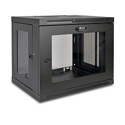 Skříň SmartRack 9U, Mini Rack, hloubka pro přepínače, prosklené dveře, montáž na stěnu