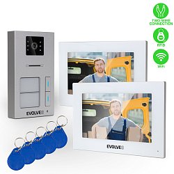 EVOLVEO DoorPhone AP2-2, drátový videotelefon pro dva byty s aplikací