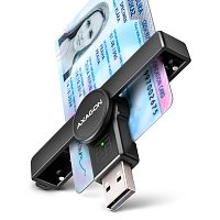 AXAGON CRE-SMPA, USB-A PocketReader čtečka kontaktních karet Smart card, (eObčanka, eID klient) AXAGON CRE-SMPA, USB-A PocketReader čtečka kontaktních karet Smart card, (eObčanka, eID klient)