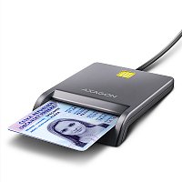 AXAGON CRE-SM3T, USB-A FlatReader čtečka kontaktních karet Smart card (eObčanka), kabel 1.3m AXAGON CRE-SM3T, USB-A FlatReader čtečka kontaktních karet Smart card (eObčanka), kabel 1.3m