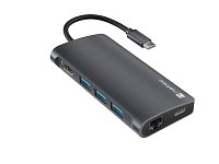 Natec multiport adaptér FOWLER 2 3X USB 3.0 HUB, HDMI 4K, USB-C, RJ45, SD, MICRO SD Natec multiport adaptér FOWLER 2 3X USB 3.0 HUB, HDMI 4K, USB-C, RJ45, SD, MICRO SD