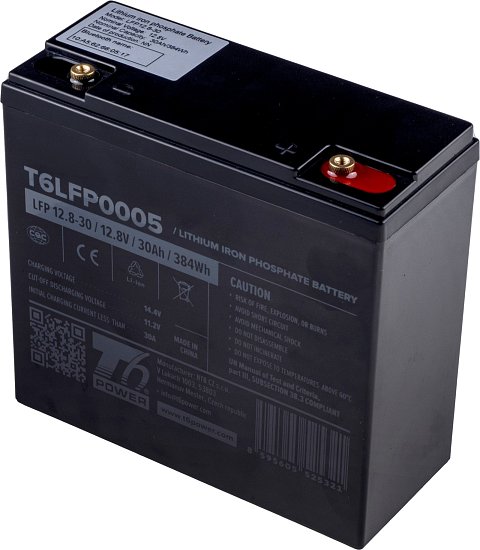 Baterie T6 Power LiFePO4, 12.8V, 30Ah, 384Wh, Bluetooth, M12