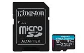 Kingston Canvas Go Plus A2/Micro SDXC/128GB/UHS-I U3 / Class 10/+ Adaptér