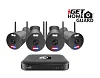 iGET HGNVK109104 - kamerový Wi-Fi set, 3K rozlišení, 10CH NVR + 4x kamera se zvukem, IR + LED,CZ app