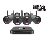 iGET HGNVK109104 - kamerový Wi-Fi set, 3K rozlišení, 10CH NVR + 4x kamera se zvukem, IR + LED,CZ app