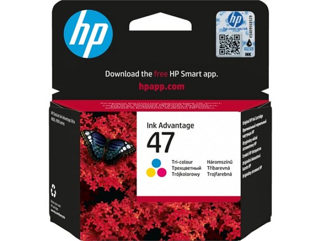 HP 47 inkoustová kazeta tříbarevná, 6ZD61AE