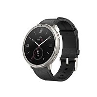 Amazfit Active 2 Round NFC/Silver/Elegant Band/Black Leather Amazfit Active 2 Round NFC/Silver/Elegant Band/Black Leather