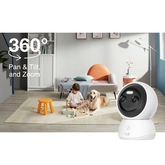 iGET HGWIP222 - WiFi Dual Lens 2K IP kamera s LED + IR nočním viděním, zvuk, otočná, CZ aplikace