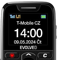 EVOLVEO EasyPhone, mobilní telefon pro seniory s nabíjecím stojánkem, černá EVOLVEO EasyPhone, mobilní telefon pro seniory s nabíjecím stojánkem, černá
