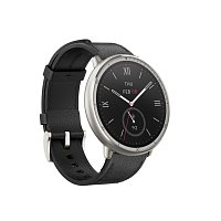 Amazfit Active 2 Round NFC/Silver/Elegant Band/Black Leather Amazfit Active 2 Round NFC/Silver/Elegant Band/Black Leather